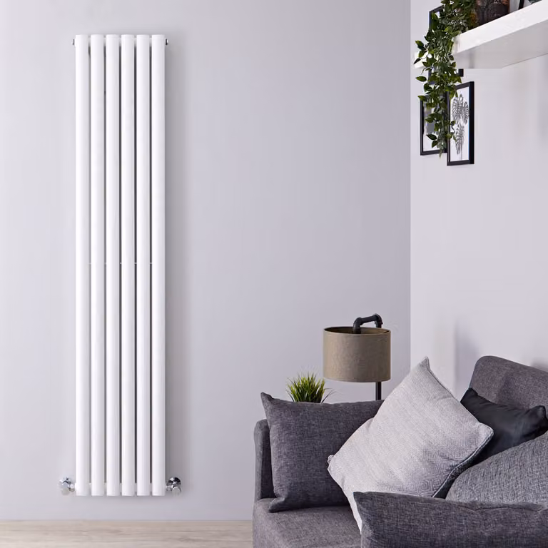 Radiatore Verticale Termosifone Sottile Bianco 1780x354mm 1100W Arredo Bagno e Soggiorno - Revive
