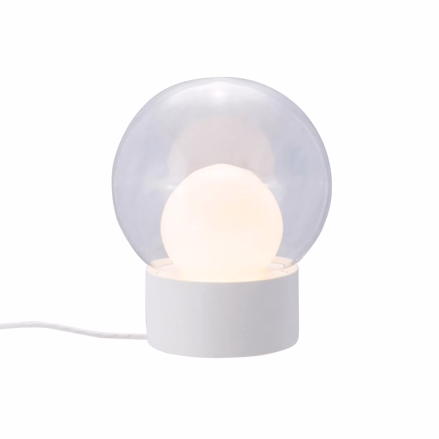 pulpo Lampada da tavolo di design Boule Small, Bianco / Opale, Soggiorno / Sala da pranzo, Ceramica, Design, Lampada da tavolo