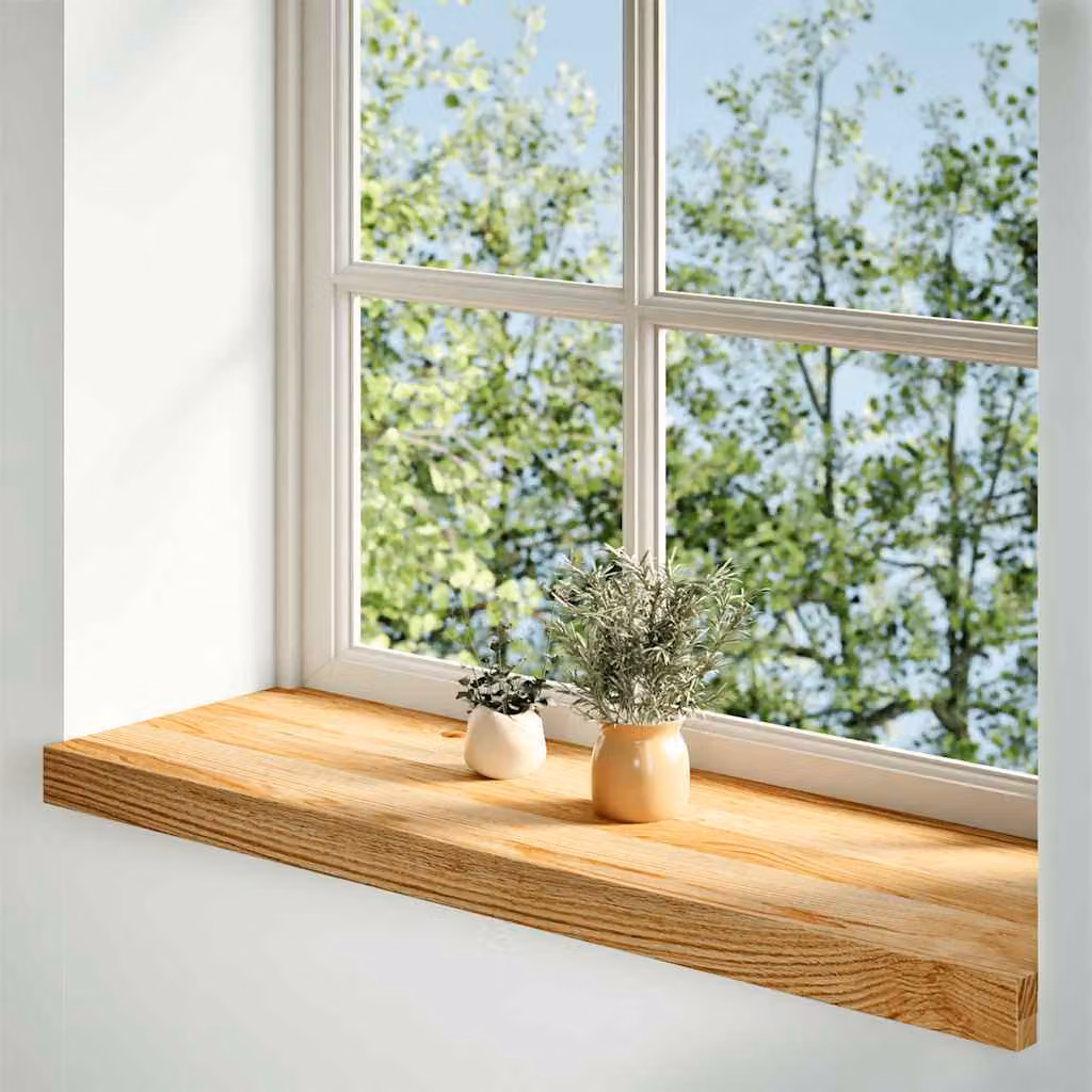 Davanzali 2 pz Marrone Chiaro 90x30x2 cm Legno Massello Rovere