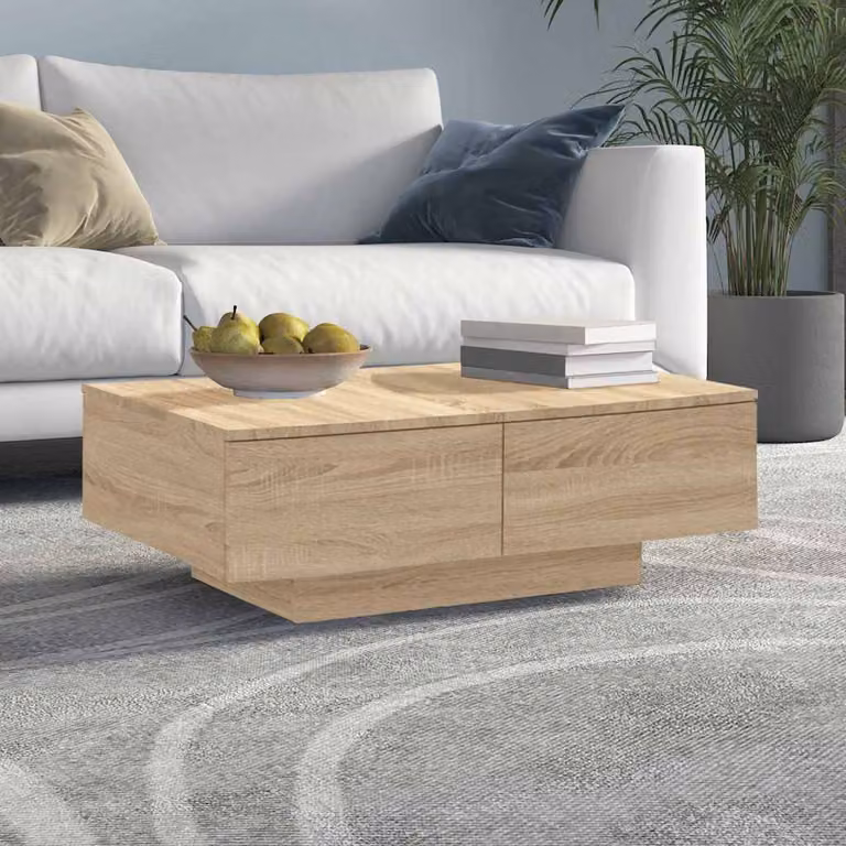 vidaXL Tavolino da Salotto Moderno in Legno Marrone, L 90 cm x P 60 cm x H 31 cm
