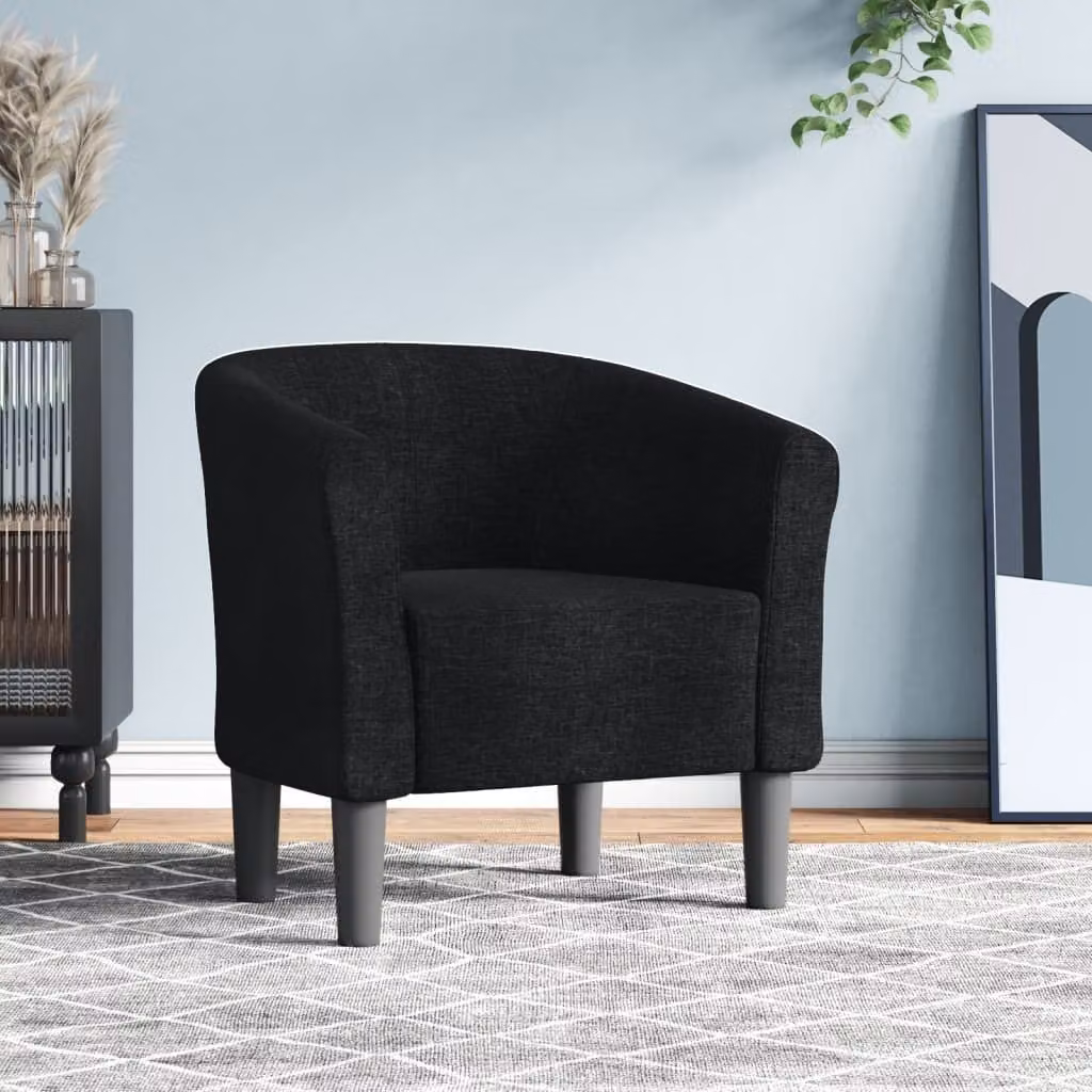 Maison Exclusive - Poltrona reclinabile, colore nero, rivestimento in tessuto