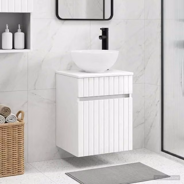 Mobile lavabo da parete Bianco Lucido 39 x 41 x 64,5 cm 890556