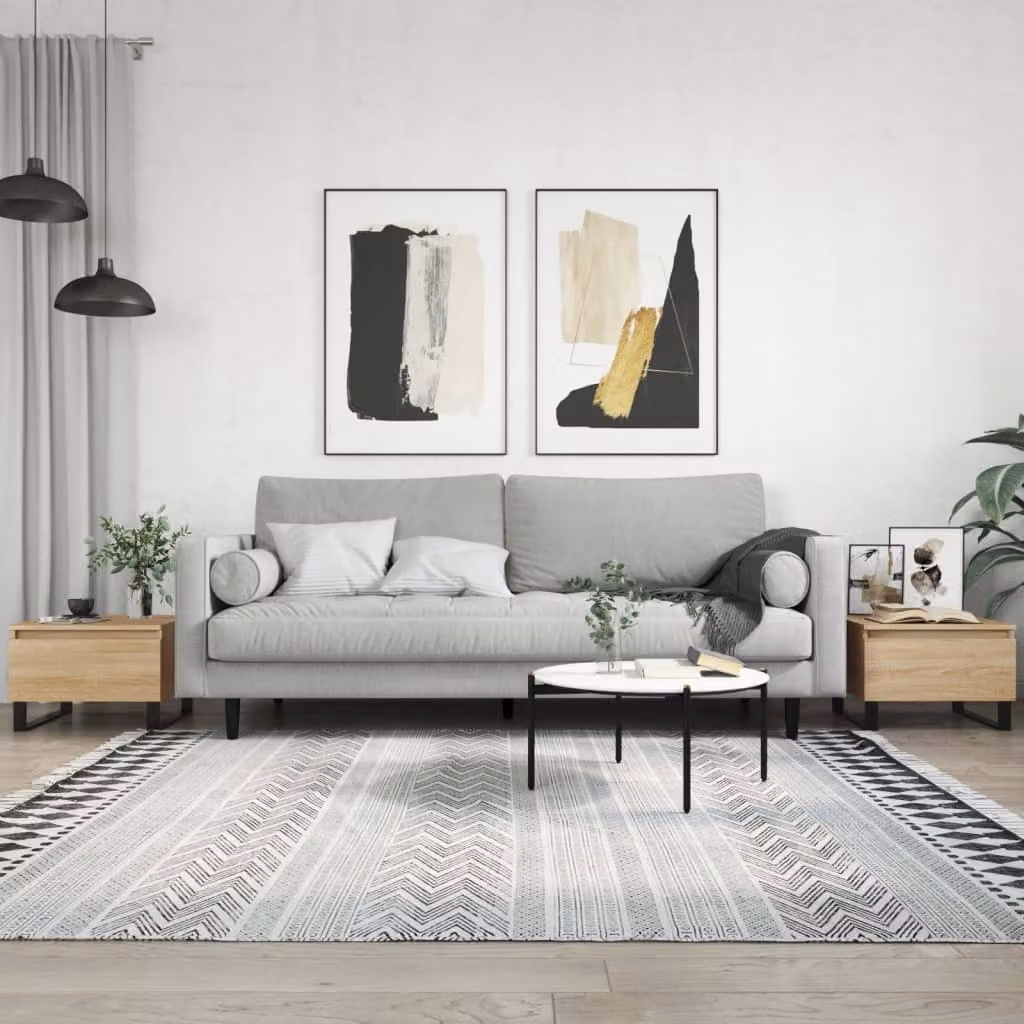 Maison Exclusive - Tavolini da salotto 2 pezzi in rovere Sonoma 50x46x35 cm Materiale ligneo
