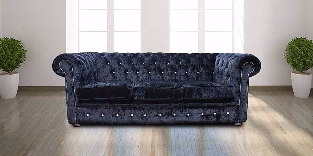 Chesterfield Design Luxus Polster Sofa Couch Sitz Garnitur Leder #246