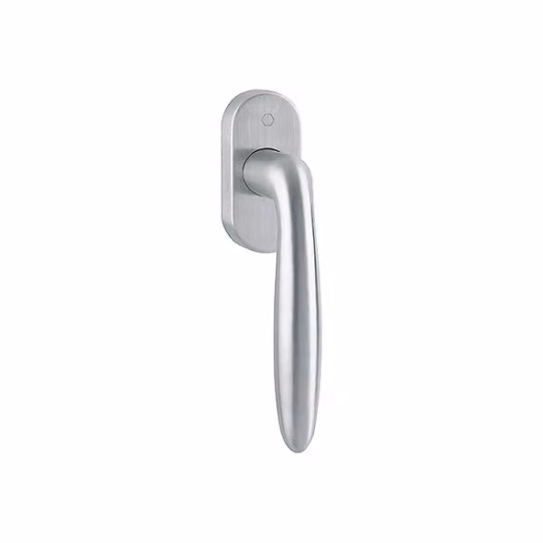 Hoppe Verona maniglia per finestra F69 in acciaio inox opaco, Secustik, E0800/US956, asta quadra 7 - 32 - 42 mm
