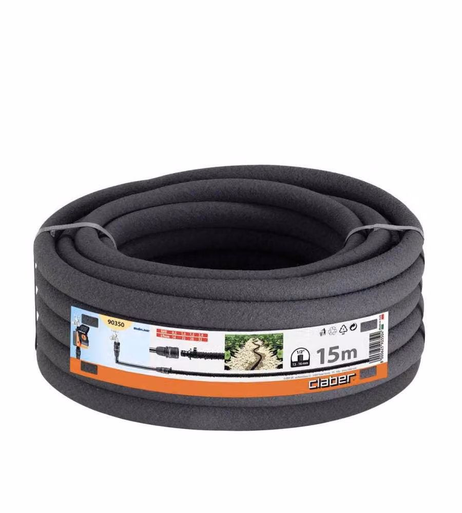 Tubo poroso Claber nero da 15 m con diametro 1/2" – 2