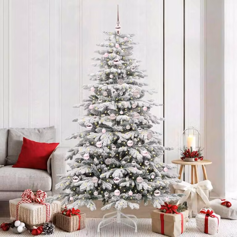 Maison Exclusive - Albero di Natale artificiale pieghevole bianco, 210 cm, in PE e PVC