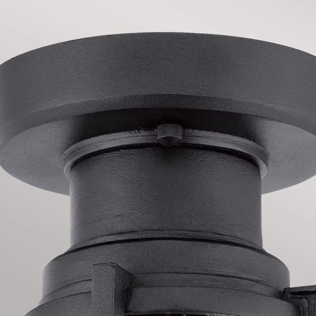 Plafoniera esterna Kichler Suri nera con vetro trasparente, attacco E27, 40W, protezione IP44 – 2