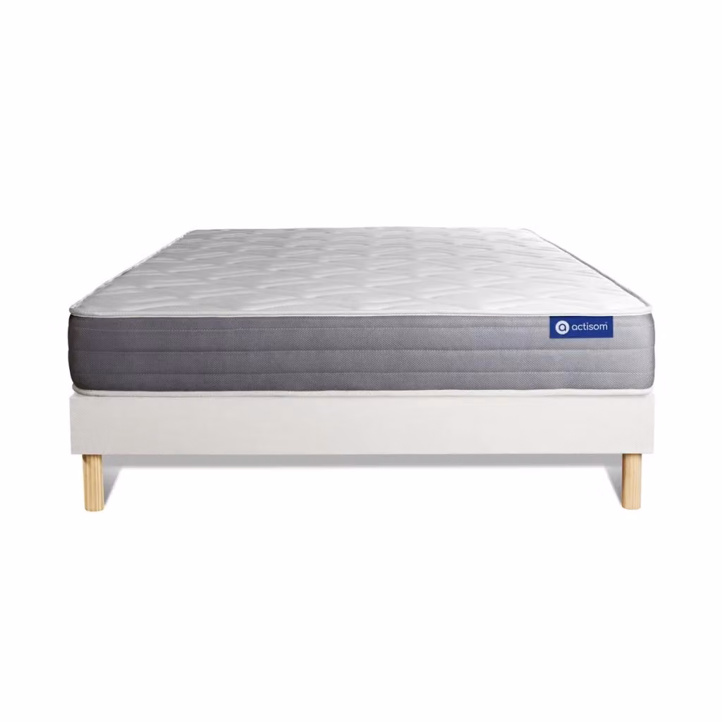 Kit rete e materasso Actisom Dream in lattice e memory foam bianco L: 120 cm, P: 210 cm, H: 22 cm – 2