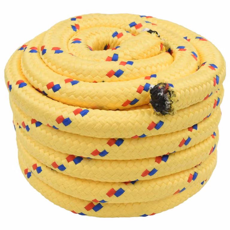Corda da barca vidaXL in plastica gialla, lunghezza 25 m, diametro 9 mm