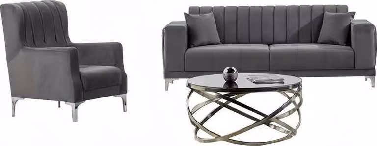 Sofa 3-Sitzer Wohnzimmer-Set Relaxgarnitur Komplettsofa Couch Lounge-Garnitur