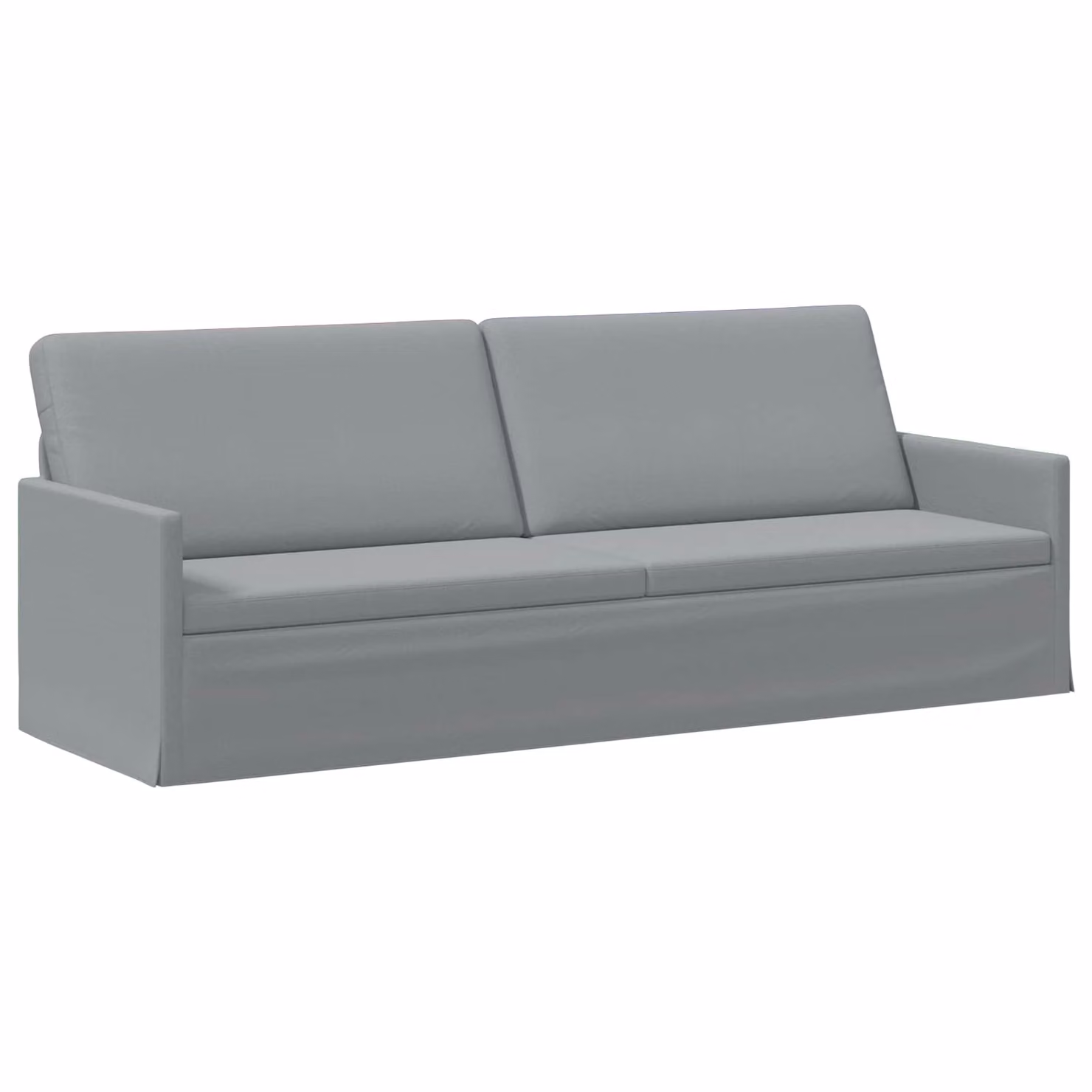 vidaXL Divano a 3 posti moderno in tessuto grigio con struttura in metallo L 220 x P 81 x H 82 cm