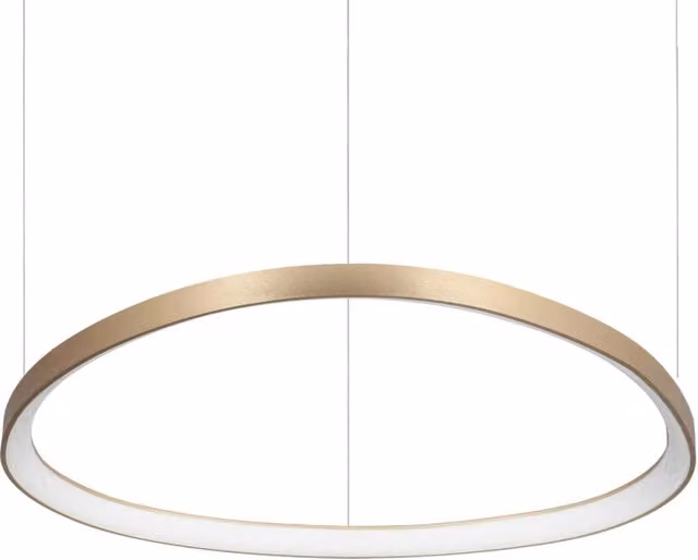 Lampada a Sospensione Gemini LED 56W Luce Naturale Ottone Regolabile Ideal Lux