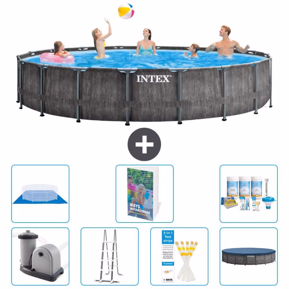 Struttura per piscina a forma di prisma - 549x122 cm - composta da 6 elementi - modello S599