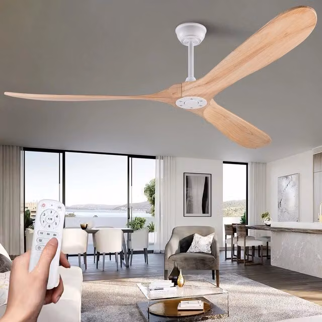 Ventilatore da soffitto 72 pollici ¨C Minimal ¨C colore legno naturale impermeabile per terrazzo soggiorno garage