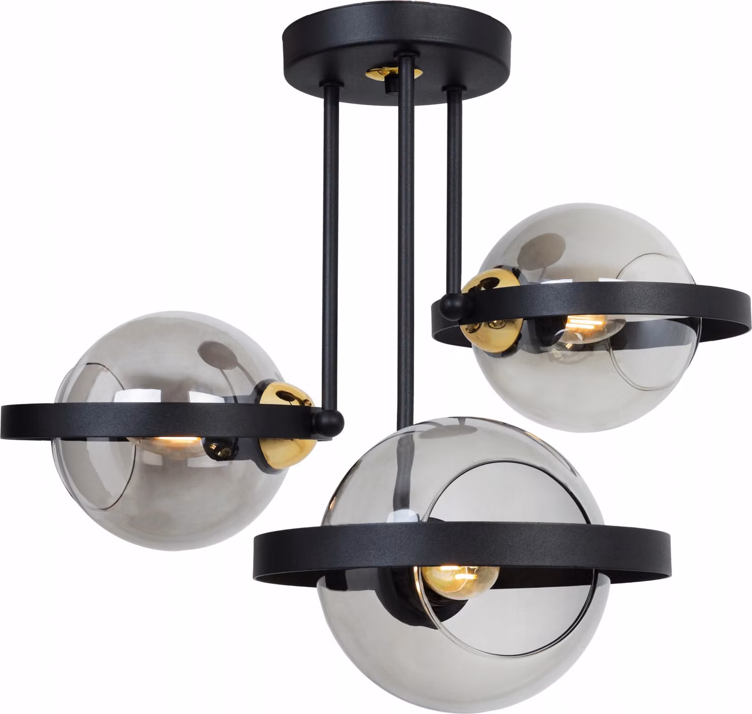 Moderna Lampada A Sospensione In Vetro Graphitring