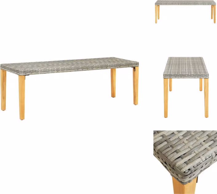vidaXL Panca da giardino 80 cm in poly rattan grigio - Panche da giardino