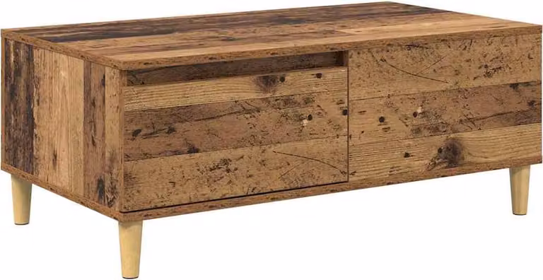 Tavolino da salotto con cassetto Legno vecchio 90 x 50 x 35 cm