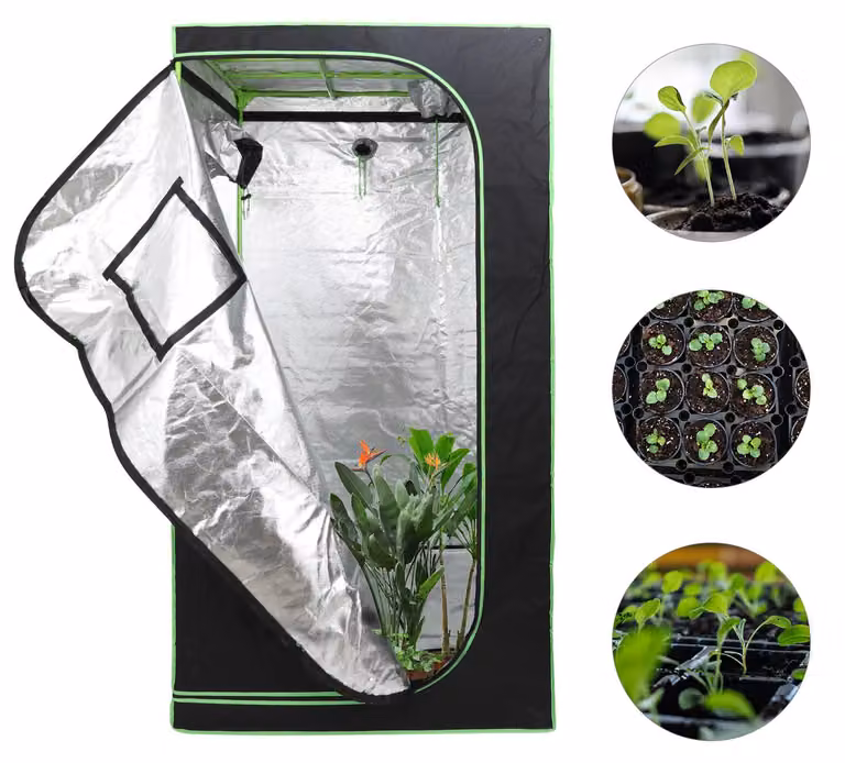 Ikodm Growbox 100x100x200 cm: tenda di coltivazione professionale, ideale per pomodori, insalate ed erbe aromatiche