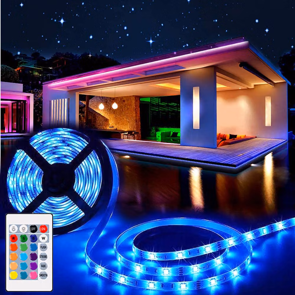 Striscia LED USB RGB retroilluminazione TV Impermeabile 2835 SMD colore cambiando striscia luminosa con telecomando, 1m 60Leds