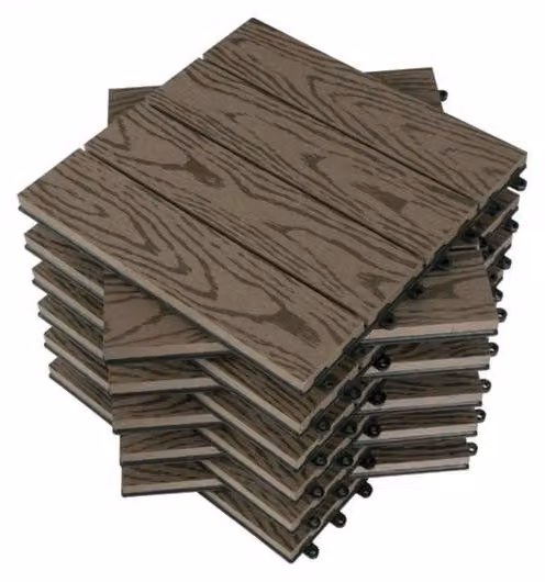 Set di pietre per terrazza color marrone chiaro - Collezione da 11 pezzi - 30x30x2 cm - Funzionale ed elegante - Accattivante.
