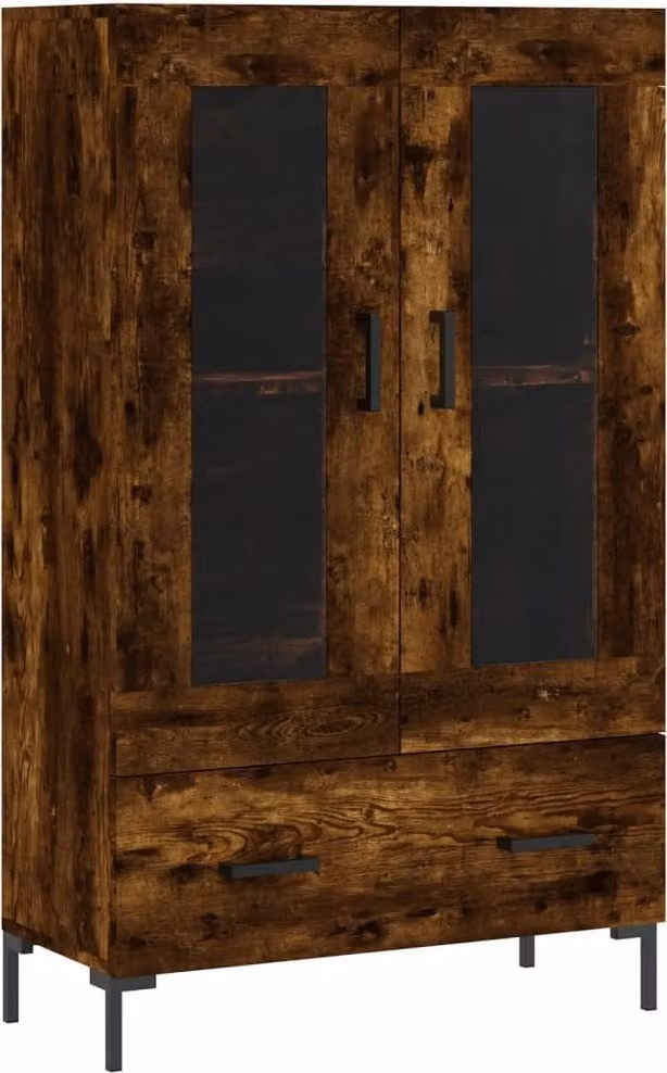 Credenza Rovere Fumo 69,5x31x115 cm in Legno Multistrato