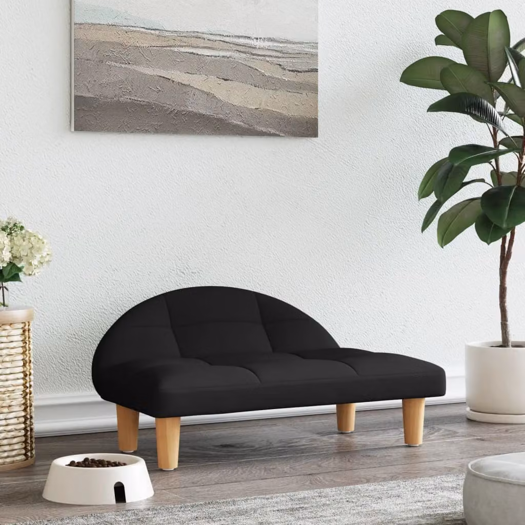 The Living Store Letto per cani nero 70x52x30 cm Tessuto