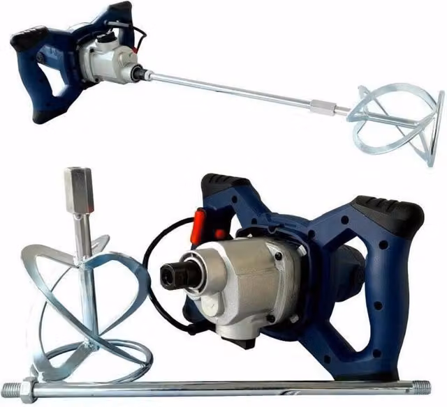 Trapano Miscelatore Rehm-130c con Frusta per Colla e Malta 1300W Blu – 1