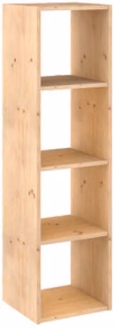 Kit Cubo Astigarraga Line 4 Posti in Legno Beige L: 33 cm, P: 36,2 cm, H: 140 cm