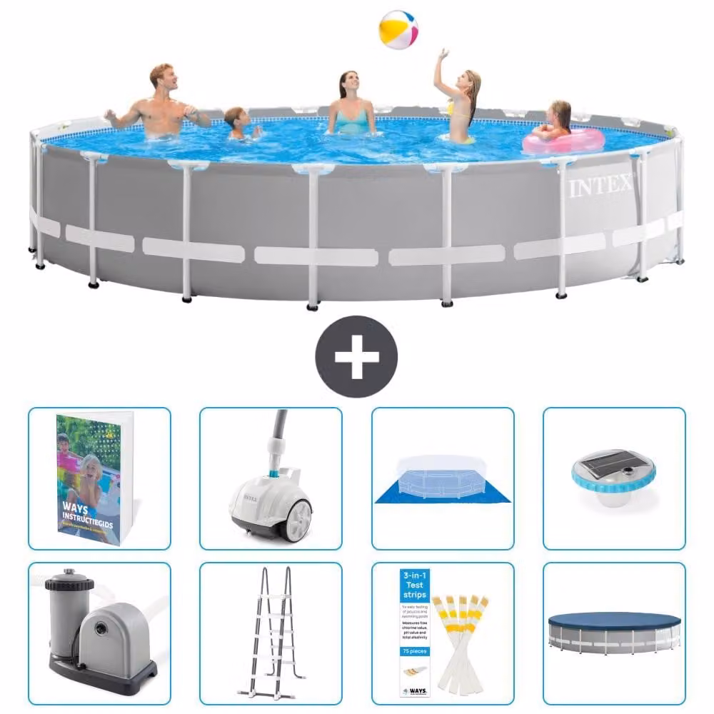 Struttura per piscina a forma di prisma - 610x132 cm - composta da 7 elementi - modello S552