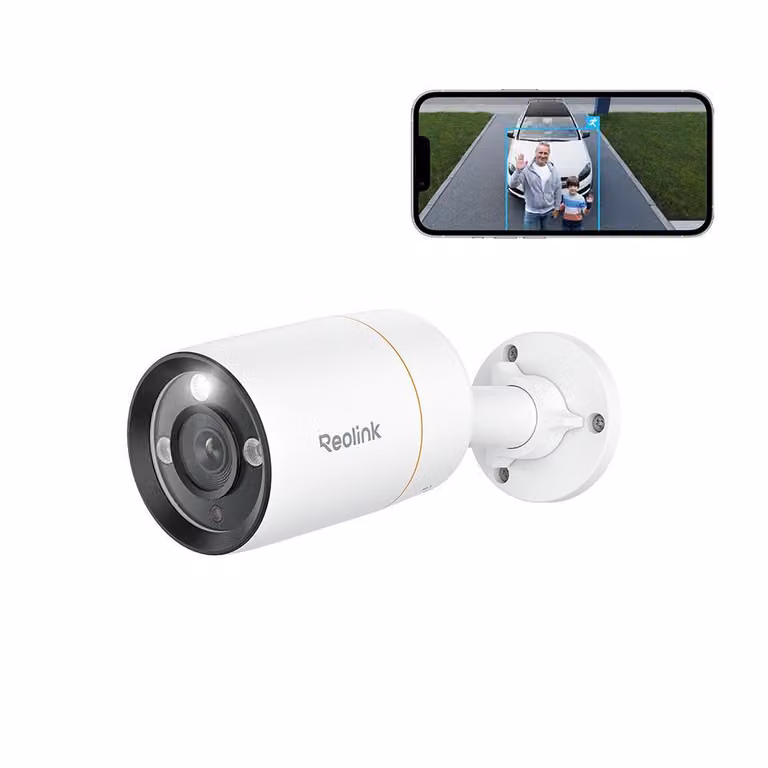 Telecamera di sorveglianza Reolink 6K 12MP PoE, visione notturna a colori con faretto, allarme personale/veicolo/animale domestico, audio a 2 vie, sirena, IP67