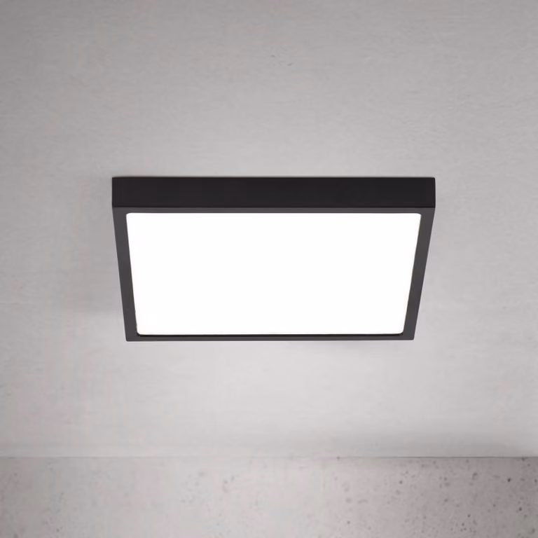 ORION Plafoniera a LED Disc, dimmerabile, Nero, Soggiorno / Sala da pranzo, Alluminio, Moderno, Plafoniera LED