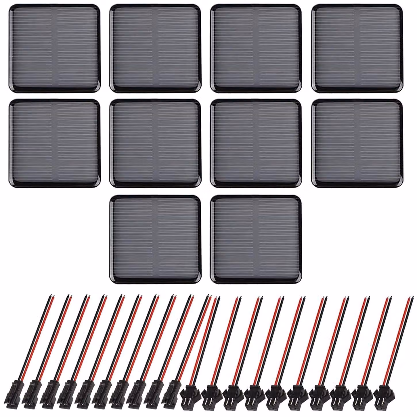 10 pannelli solari mini, 2V, 50x50mm, portatili, per progetti fai-da-te