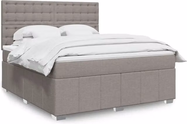 Letto con Giroletto a Molle e Materasso Ibrido vidaXL in Tessuto, L/P: 180 x 200 cm