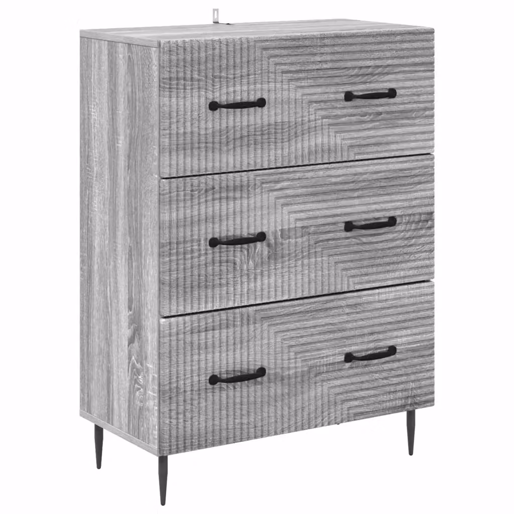 Mobile con Cassetti Sonoma grigio vidaXL L: 66 cm, P: 34,5 cm, H: 89,5 cm – 2