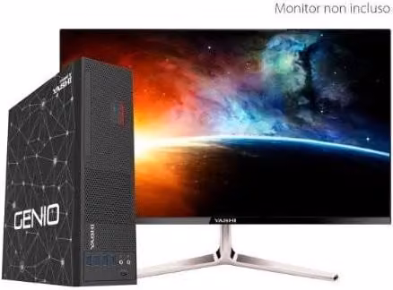 PC Yashi Genio 8L SFF YY80209 Nero con Intel i5-14450HX, 16GB RAM, SSD 512GB e Windows 11 Pro