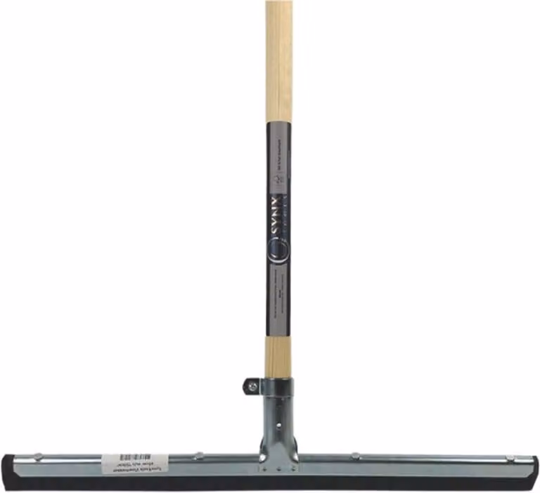 Spazzola per pavimenti da 45 cm con manico in legno da 150 cm – colore nero