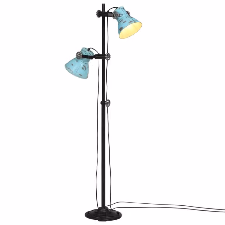 Lampada da Terra 25 W Blu Anticato 25x25x90/140 cm E27