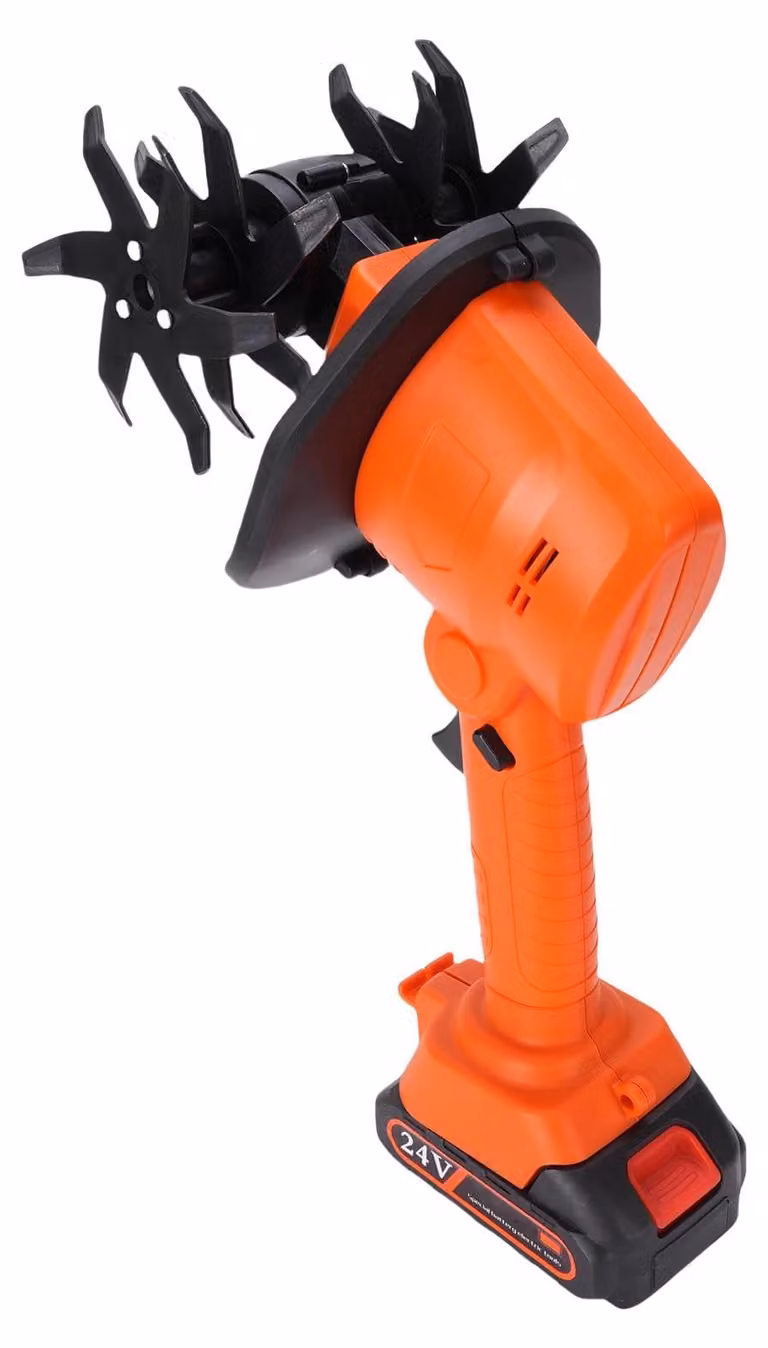 Macchina per la coltivazione del giardino elettrica - Attrezzo per la lavorazione del terreno a batteria - Modello Haofygwf1u3xhrm-12