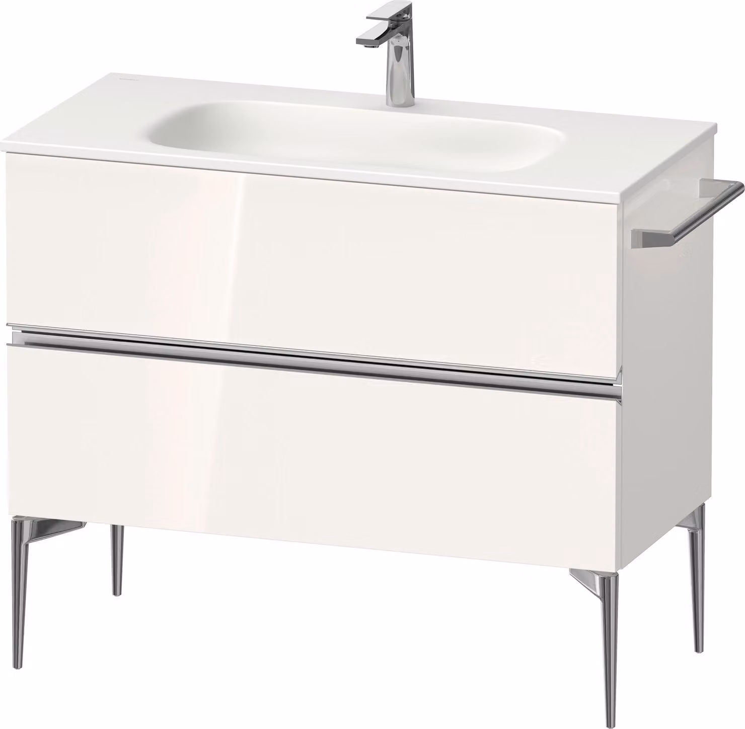 Duravit Sivida bâti-support pour lavabo, 2 tiroirs, poignée profilée chromée, 1010x477x592mm, pour Sivida, SV4652010220000, SV4652010220000