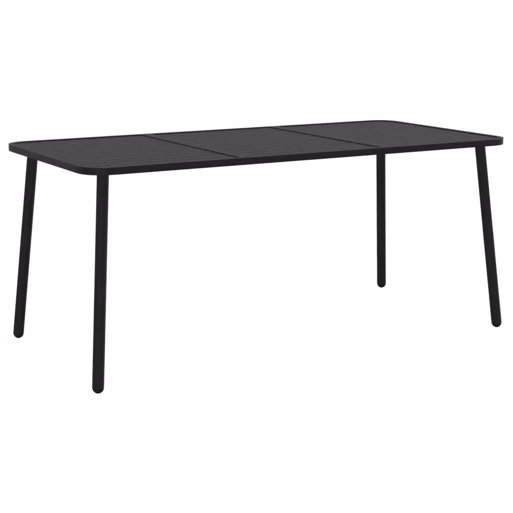 Tavolo da giardino rettangolare vidaXL in acciaio antracite L: 165 cm, P: 80 cm, H: 71 cm – 2