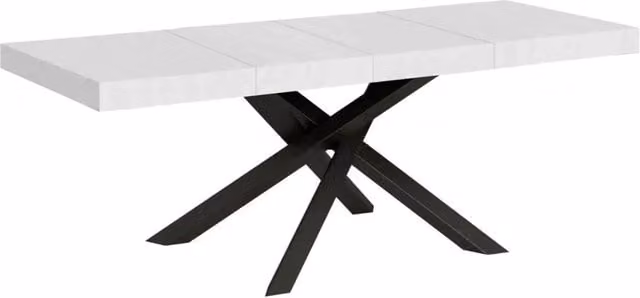 Tavolo allungabile Itamoby Volantis Premium bianco frassino con gambe antracite L: 160-420 cm, P: 90 cm – 1