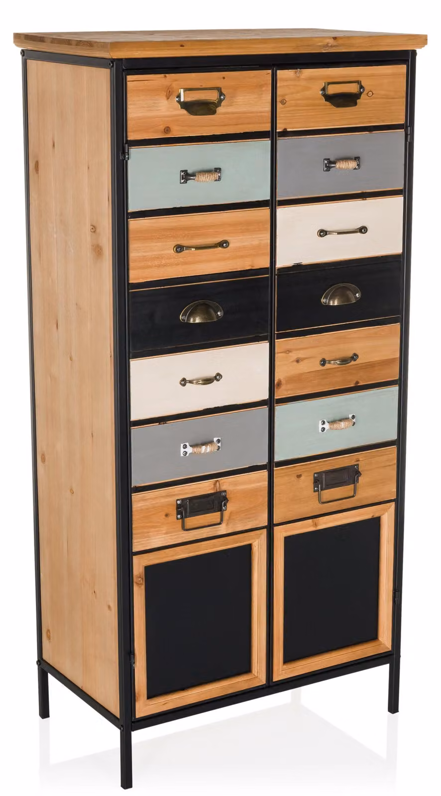Comodino LIVING con doppia anta, dimensioni 60 x 37 x 123 cm