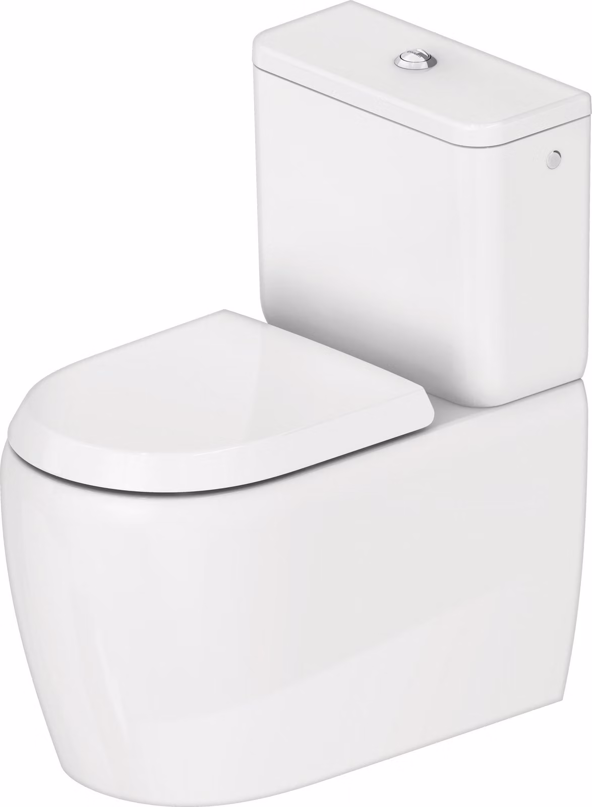 Duravit Collection One WC sur pied, pour combinaison, chasse d'eau basse, sortie variable, 390x660x400mm, rimless, 2021092000, 2021092000