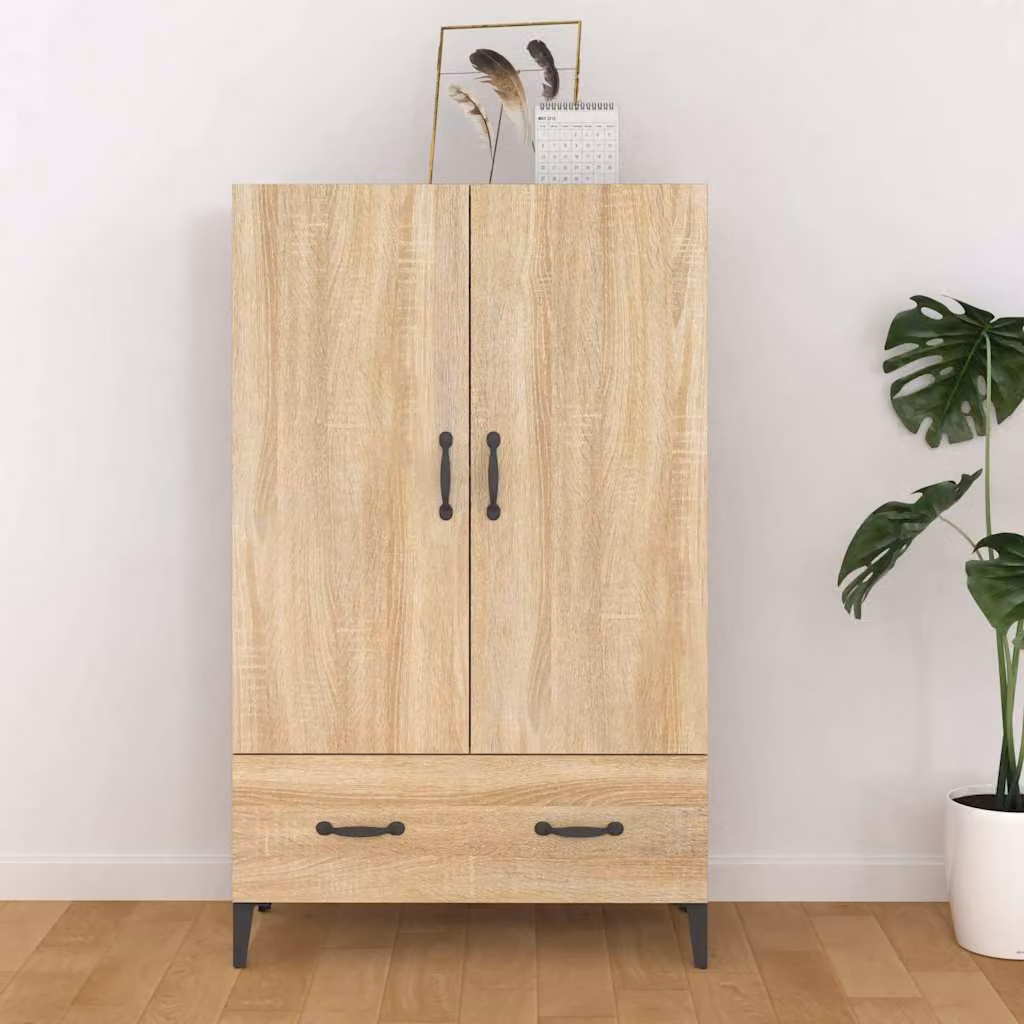 Credenza moderna vidaXL in legno multistrato color rovere Sonoma, L 70 cm x P 31 cm x H 115 cm