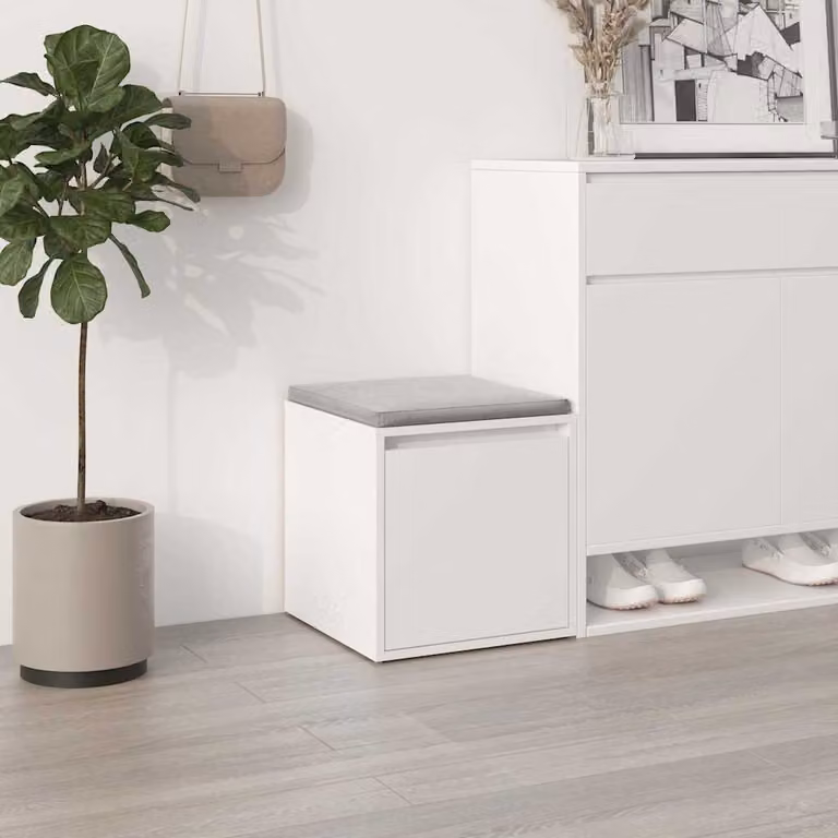 Cassetto Contenitore vidaXL Bianco in Legno e MDF L/P/H: 40,5 x 40 x 40 cm