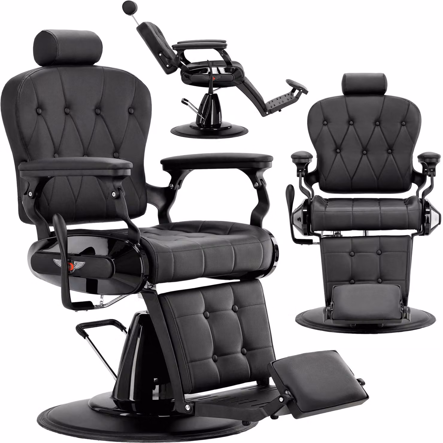Poltrona da barbiere parrucchiere idraulica girevole per il salone barbiere barber shop Diodor Barberking