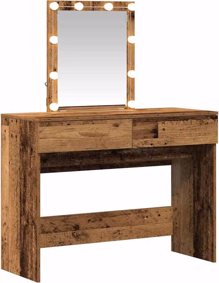 Tavolo da Trucco con cassetto Legno vecchio 100 x 40 x 130 cm