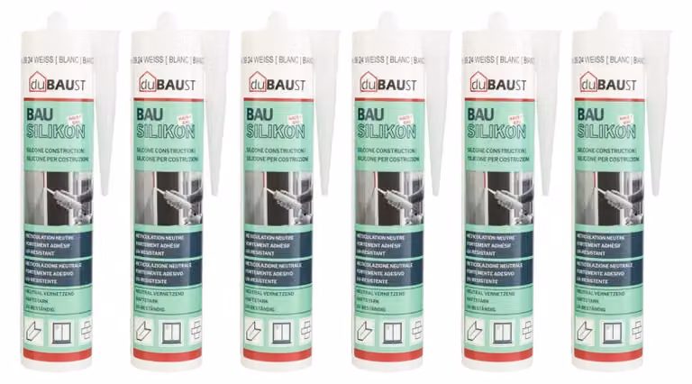 Set di 6 sigillanti siliconici per interni ed esterni, da 310 ml