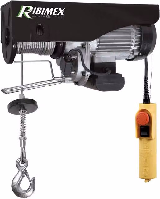 Paranco Montacarichi Elettrico RIBIMEX Argano 500W con Cavo 18 m PE125/250C/1 in Alluminio